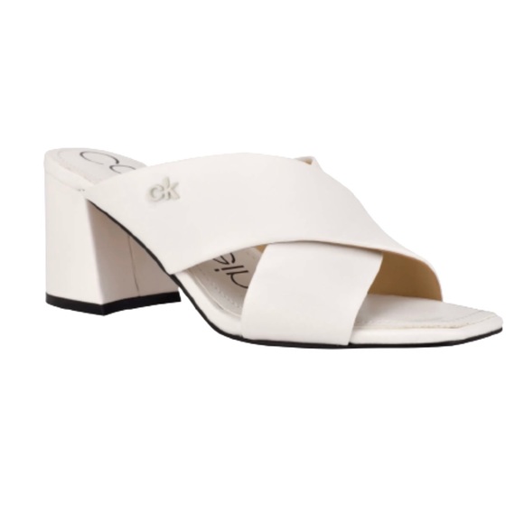 Calvin Klein Shoes - Calvin Klein White Criss Cross Kcisha Sandals
